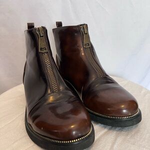 Electric Karma Ally Boot Women's Glossy Brown Ankle Booties